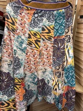V Christina Boho Patchwork Maxi Skirt - Multicolor Medium